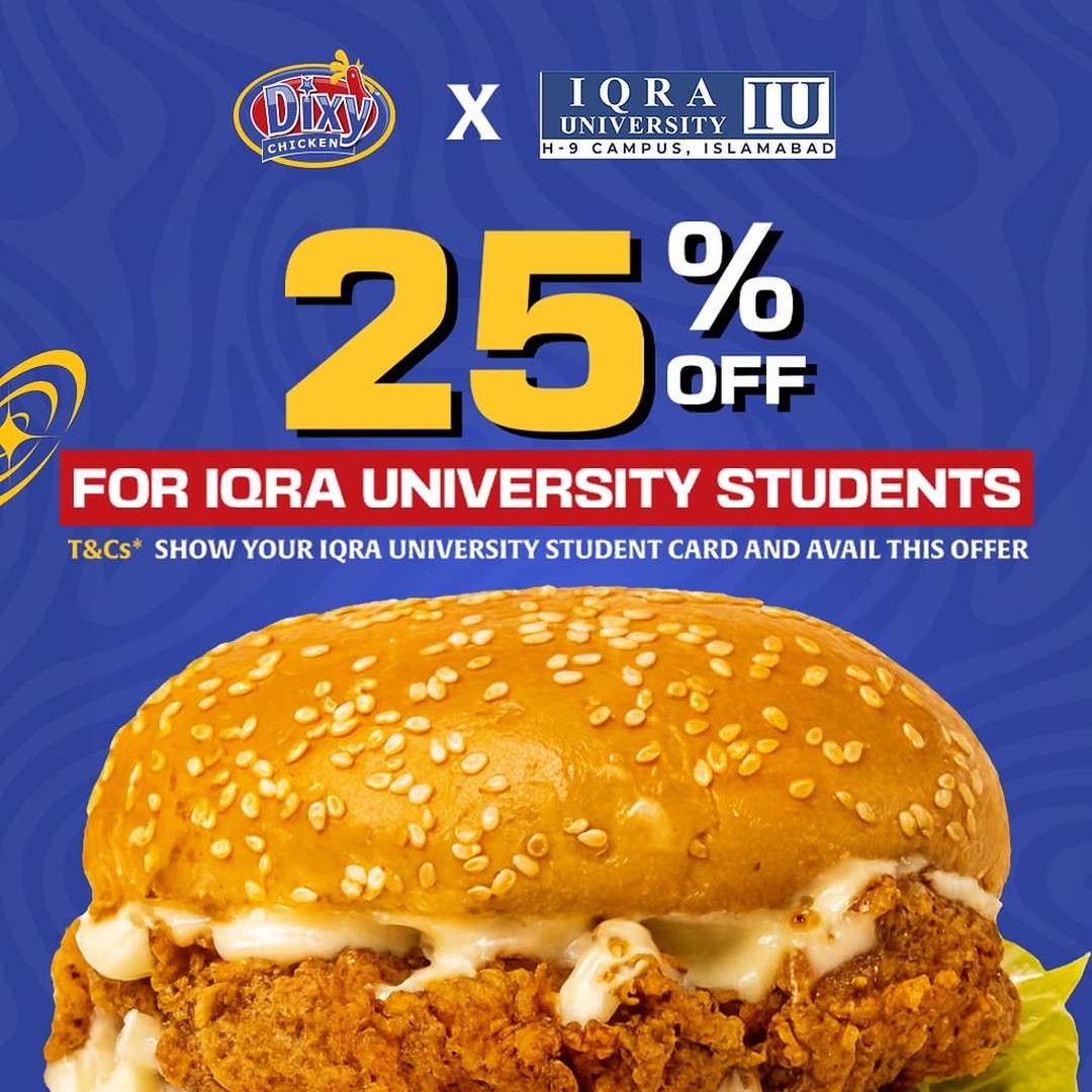 25% OFF For Iqra University Students