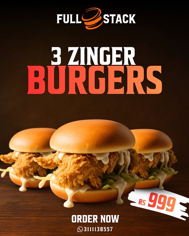 3 Zinger Burgers