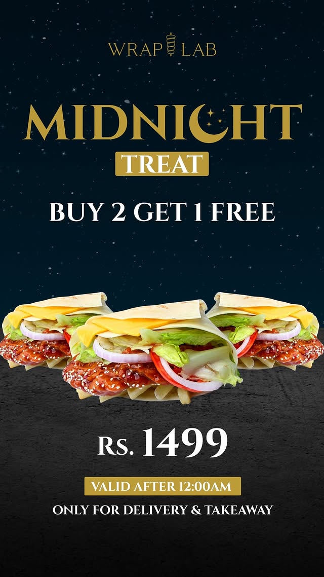 Midnight Treat at Wrap Lab in Islamabad