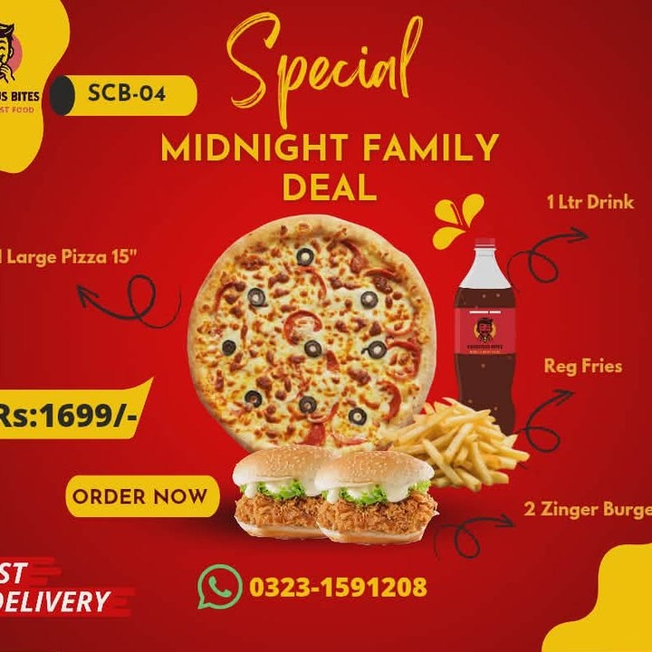 Special Midnight Family Deal at Crustious Bites in Rawalpindi