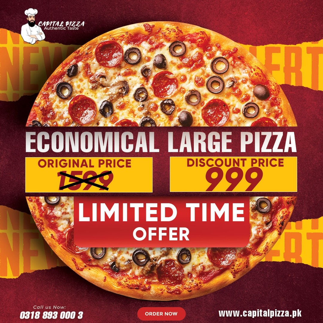 Economical Large Pizza at Capital Pizza in Rawalpindi