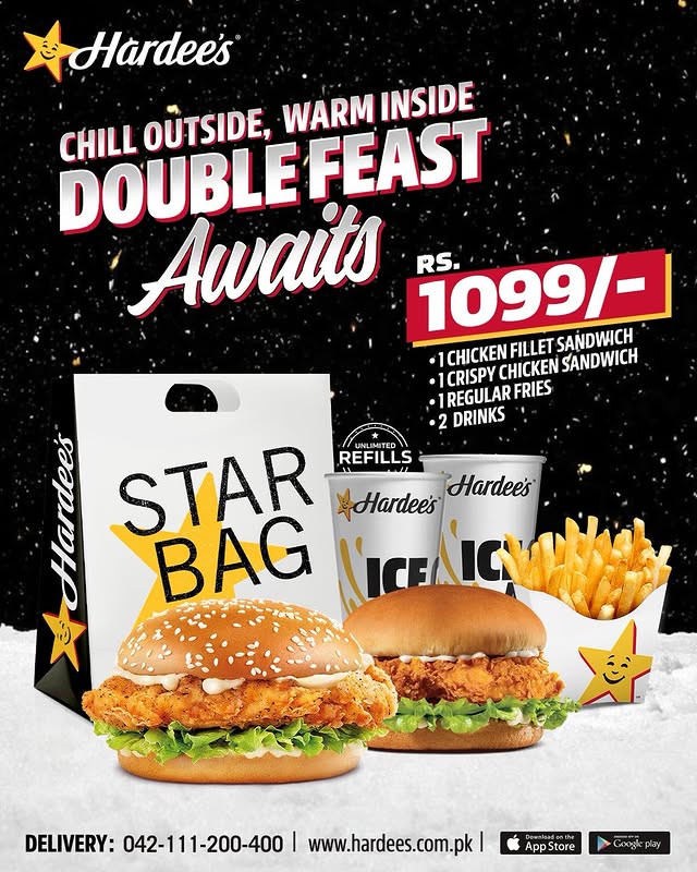 Double Feast Awaits at Hardee\'s Pakistan in Islamabad , Rawalpindi