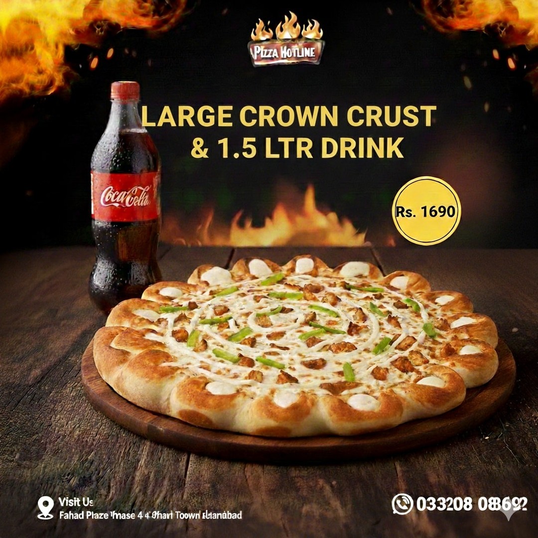 Large Crown Crust at Pizza Hotline in Islamabad