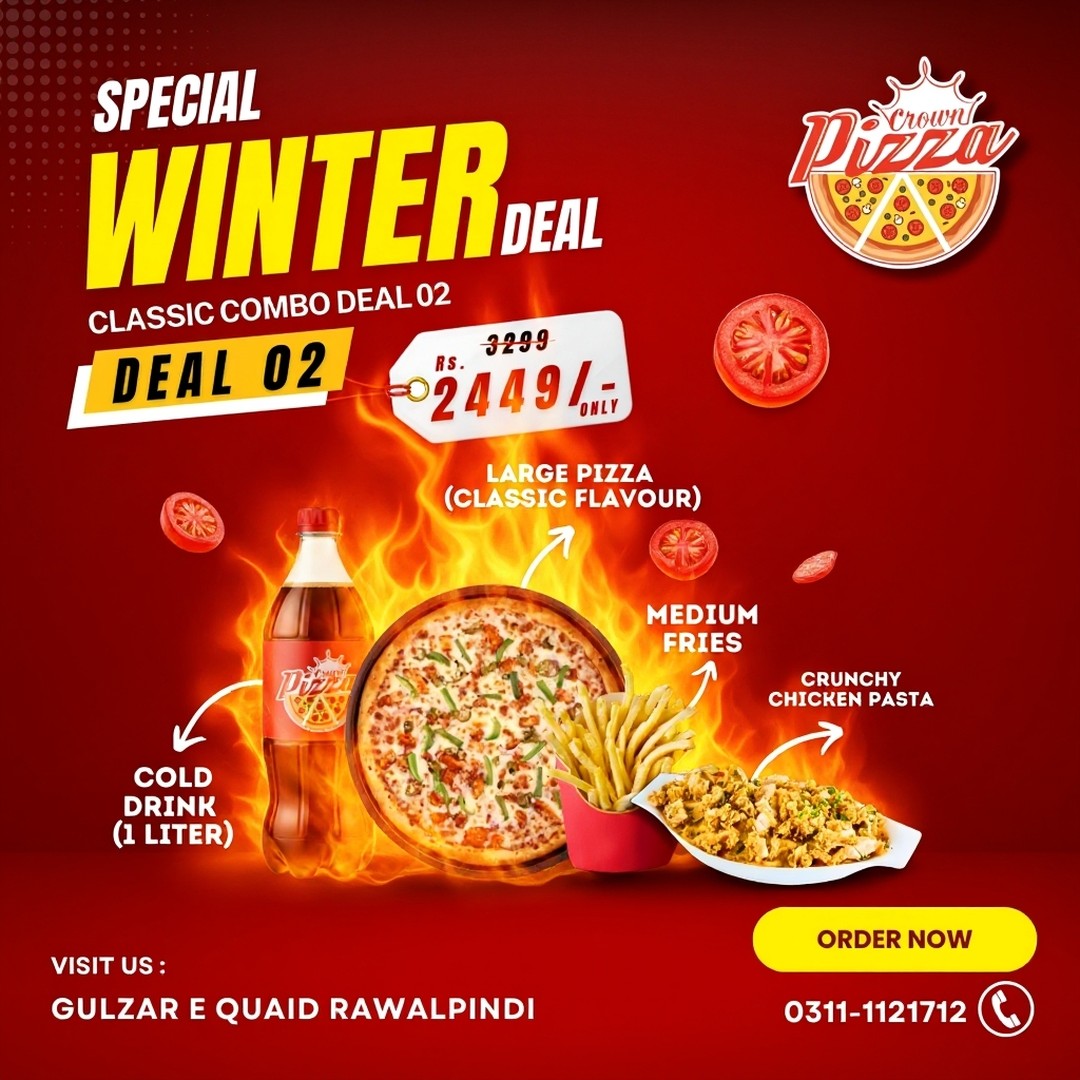 Special Winter Deal at The Crown Pizza in Rawalpindi