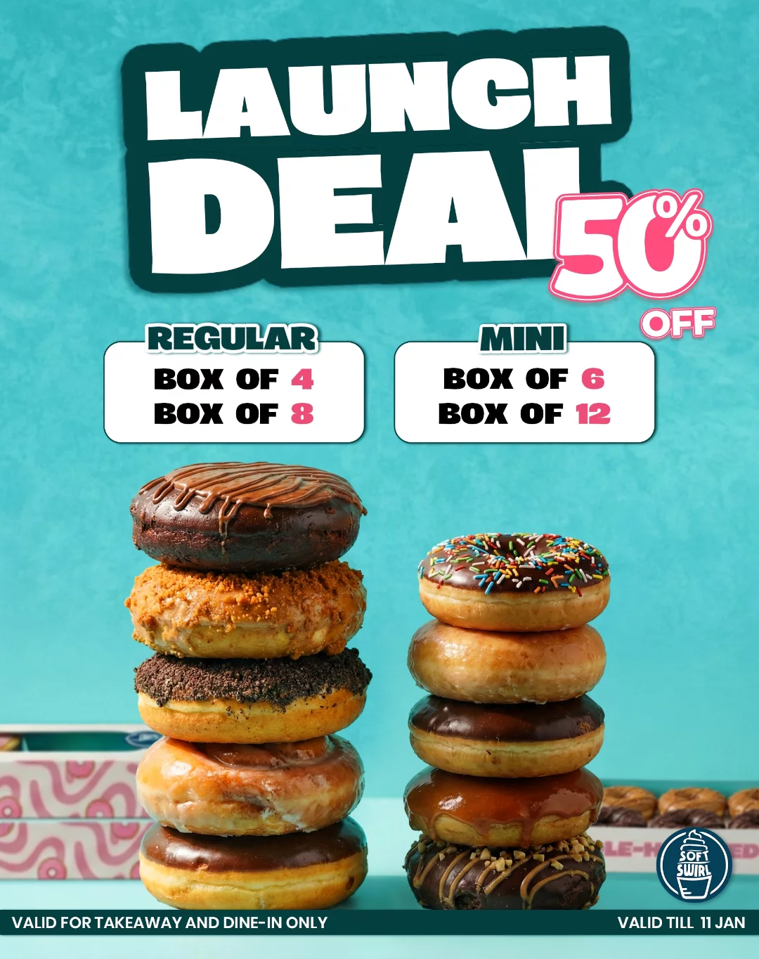 Launch Deal – Flat 50% OFF on Doughnut Boxes in Islamabad & Rawalpindi