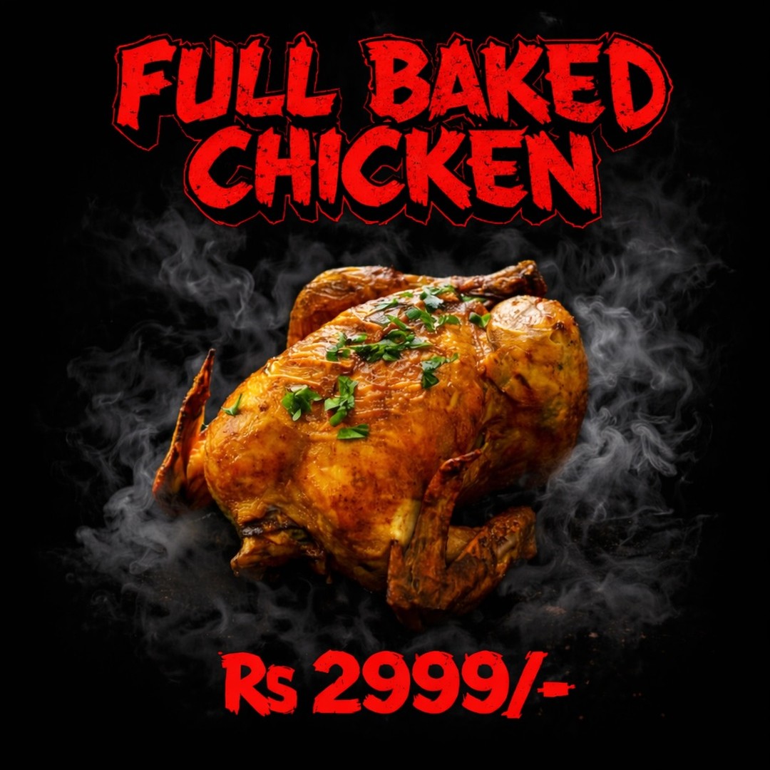 Full Baked Chicken Feast – Unlimited Rice, Sauces & Drinks at The Predator Rawalpindi