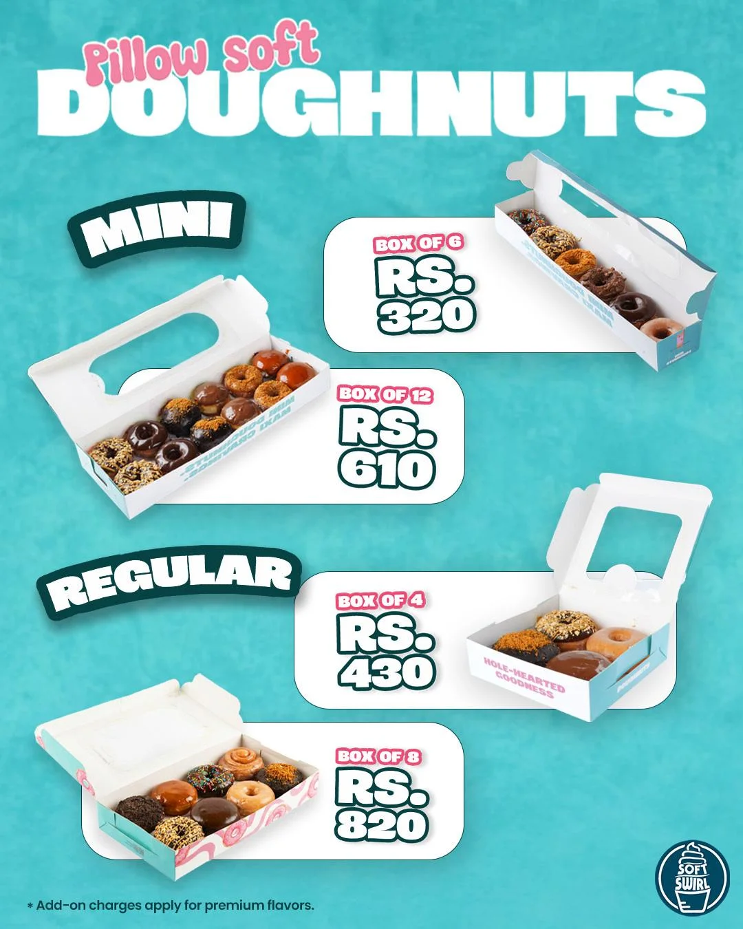 Pillow Soft Donuts Deal – Fresh Mini & Regular Donut Boxes Starting from Rs. 320
