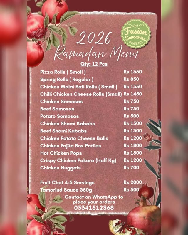 Ramadan 2026 Special Menu – Plan Your Iftar with Ease & Barakah 🌙✨