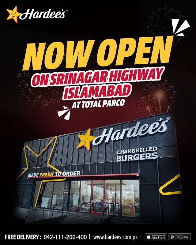 Now Open at Srinagar Highway, Islamabad – Flavorful Stop at Total PARCO 🚗🍔